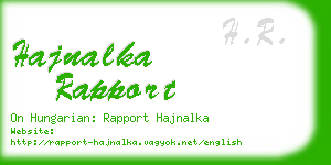 hajnalka rapport business card